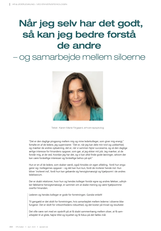 samarbejdet mellem siloerne. Det gode samarbejde på tværs og emotionel intelligens på arbejdspladsen.